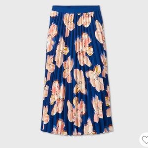 A New Day Floral Pleated Skirt